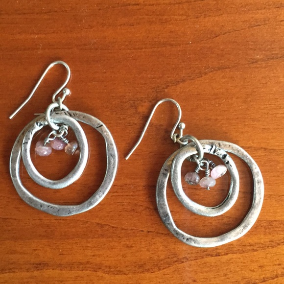 Coldwater Creek Jewelry - Coldwater Creek Earrings ~ Silver with Pink Stones Coldwater Creek Jewelry - Coldwater Creek Earrings ~ Silver with Pink Stones